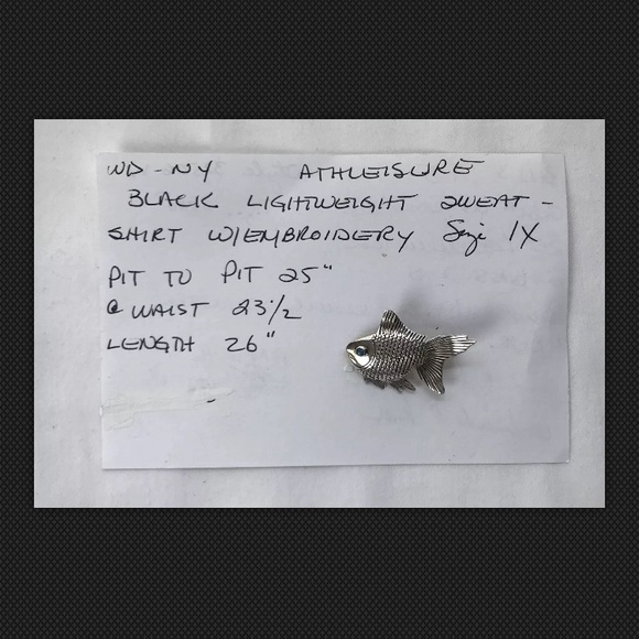 💥HP💥NWT Plus Size Blk Embroidered Sweatshirt  1X - Picture 8 of 8